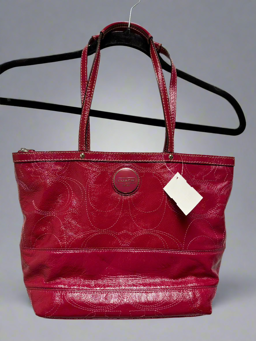 Fuchsia Coach Leather Shoulder Once Again Boutique and Consignment