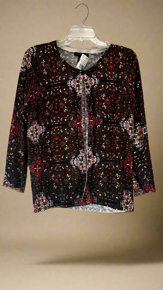 Grace Elements - Multi - LS Paisley Button Down - Size XL