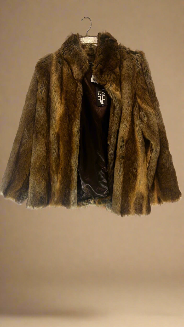 Donna Salyers - Brown - Faux Fur Collared - Size XL