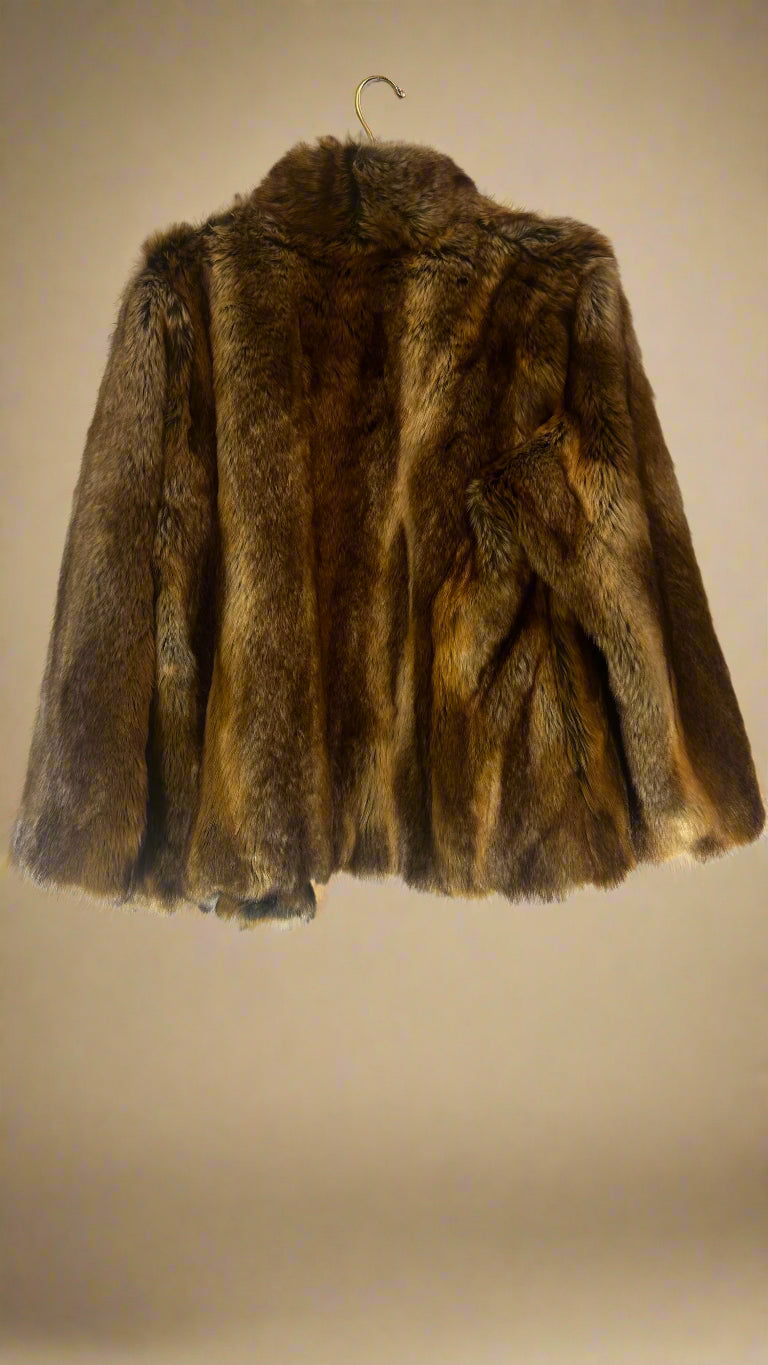 Donna Salyers - Brown - Faux Fur Collared - Size XL