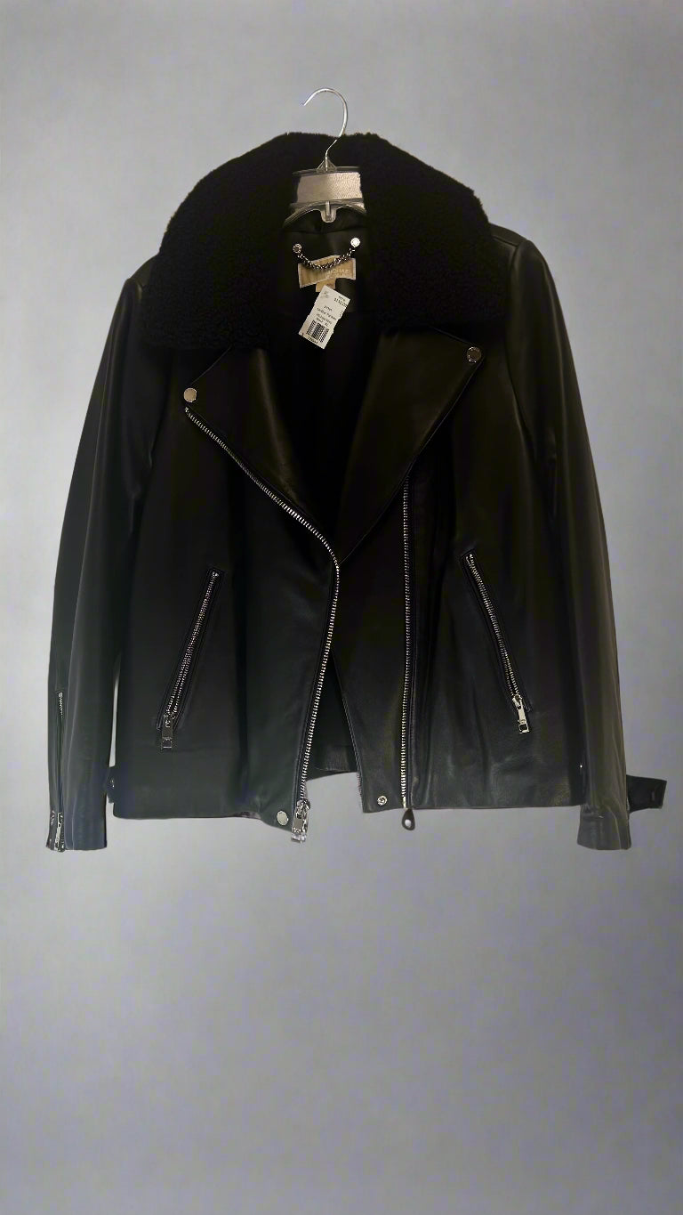 Micheal Kors - Black - Leather FurTrim - Size XL