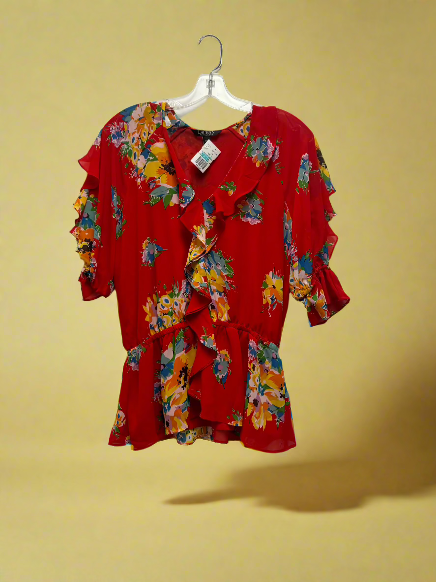 RedBluesGreen Ralph Lauren Sheer 1/2S Flowers, M