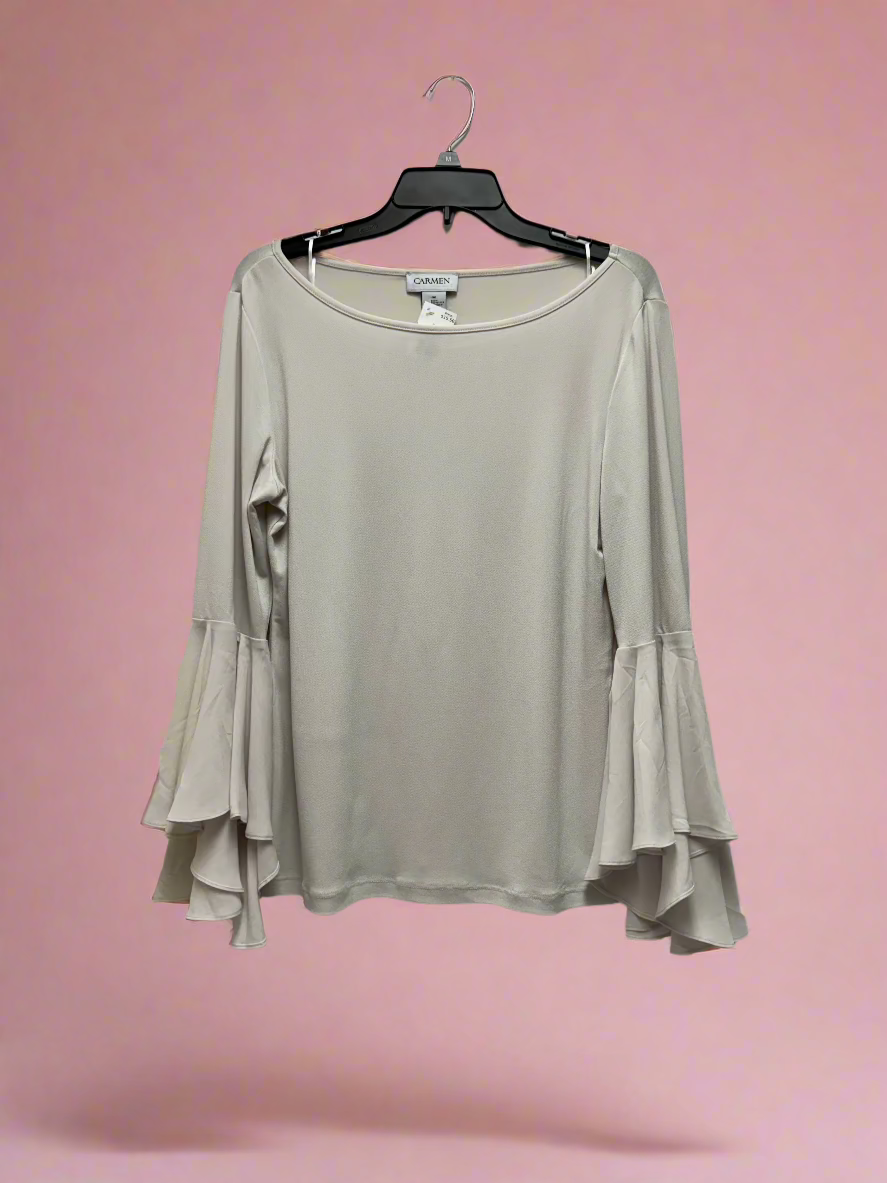 Carmen - Ivory - Flared Long Sleeves - Blouse - Size M