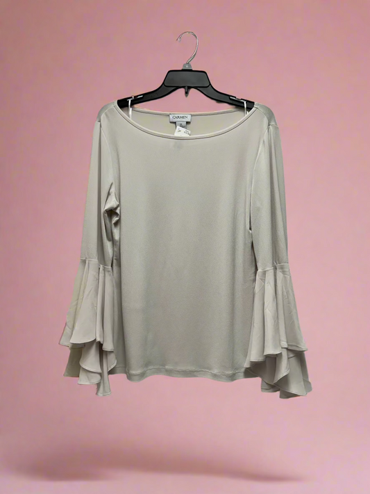 Carmen - Ivory - Flared Long Sleeves - Blouse - Size M