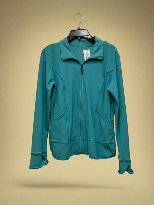 Danskin - Teal - Long Sleeve Zip Up - Size L (12/14)