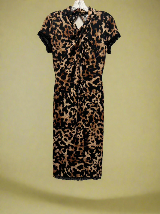 Venus - BrwnBlck - SS Cheetah LaceTrim - Size XS