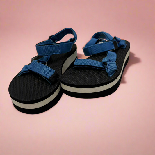 BlackBlue Teva Platform Sandals, 8