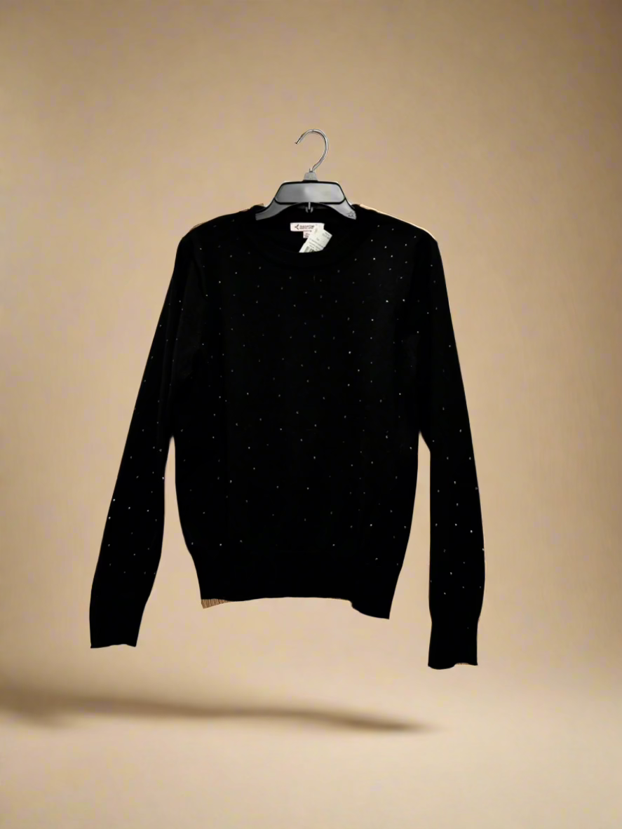 nanette lepore - Black - LS Sparkle Sweater - Size XL