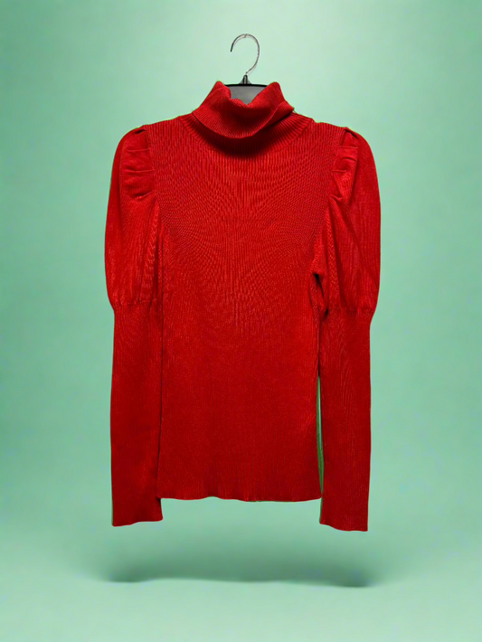 Anthropolgie - Red - LS Puffed Turtleneck - Size M