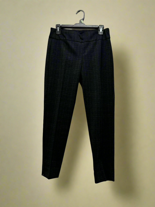 Zac & Rachel Petite - Dark Grey - Stretch Plaid Dresspants - Size PM