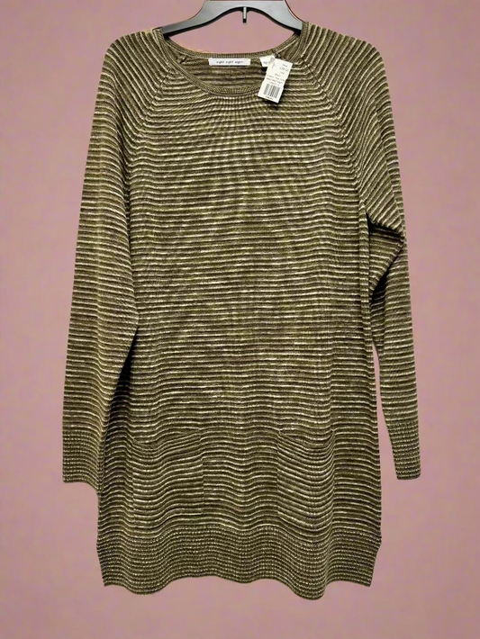 Greens eight eight eight LS Sweater Dress HSTripes, L