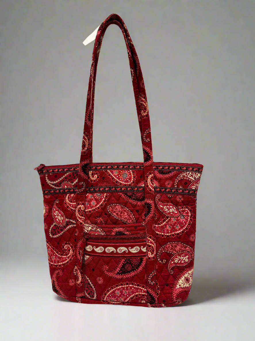 Red Vera Bradley Vintage Bandana Tote