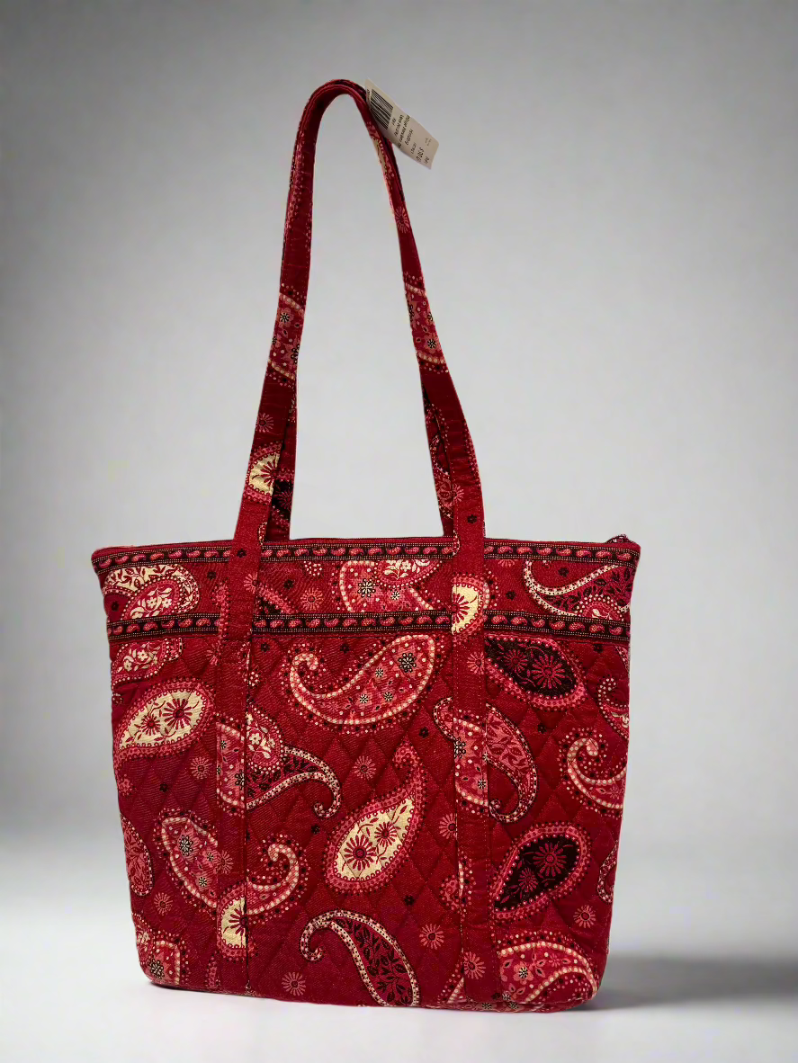 Red Vera Bradley Vintage Bandana Tote