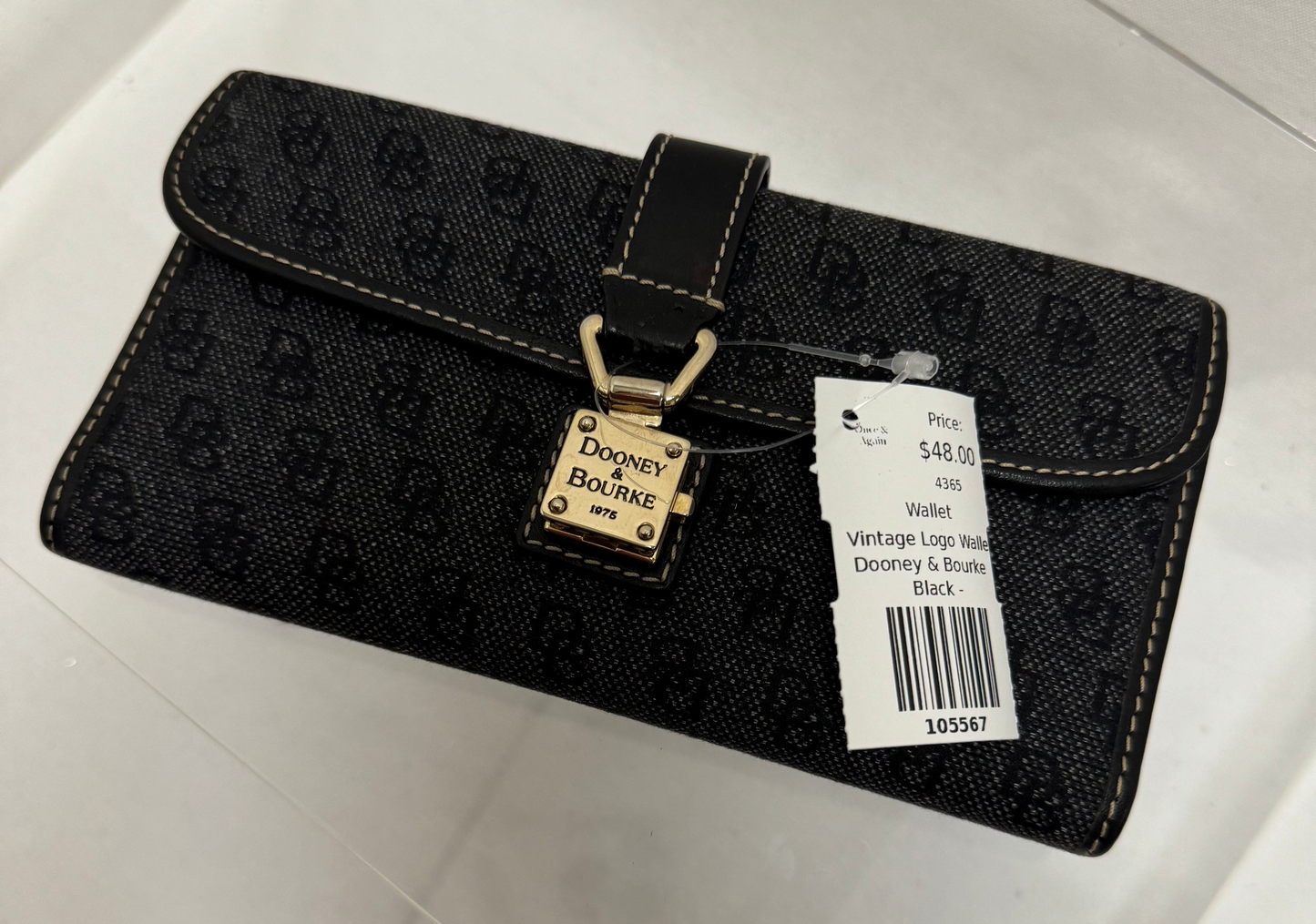 Black Dooney & Bourke Vintage Logo Wallet