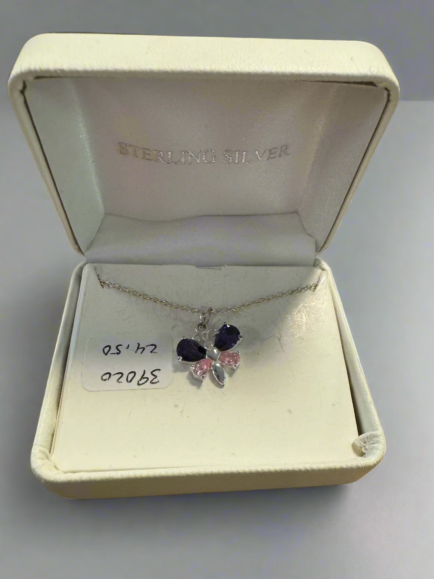 925 - Sterling Silver - Butterfly Necklace