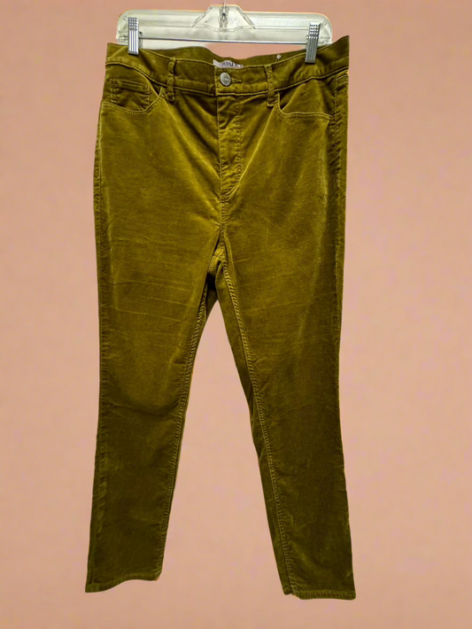 Loft - Olive - Velvet Skinny Corduroy Pants - Size 31 / 12